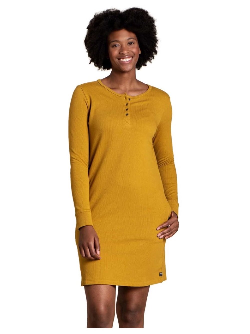 Toad & Co Ponderosa Long Sleeve Henley Dress Size Large